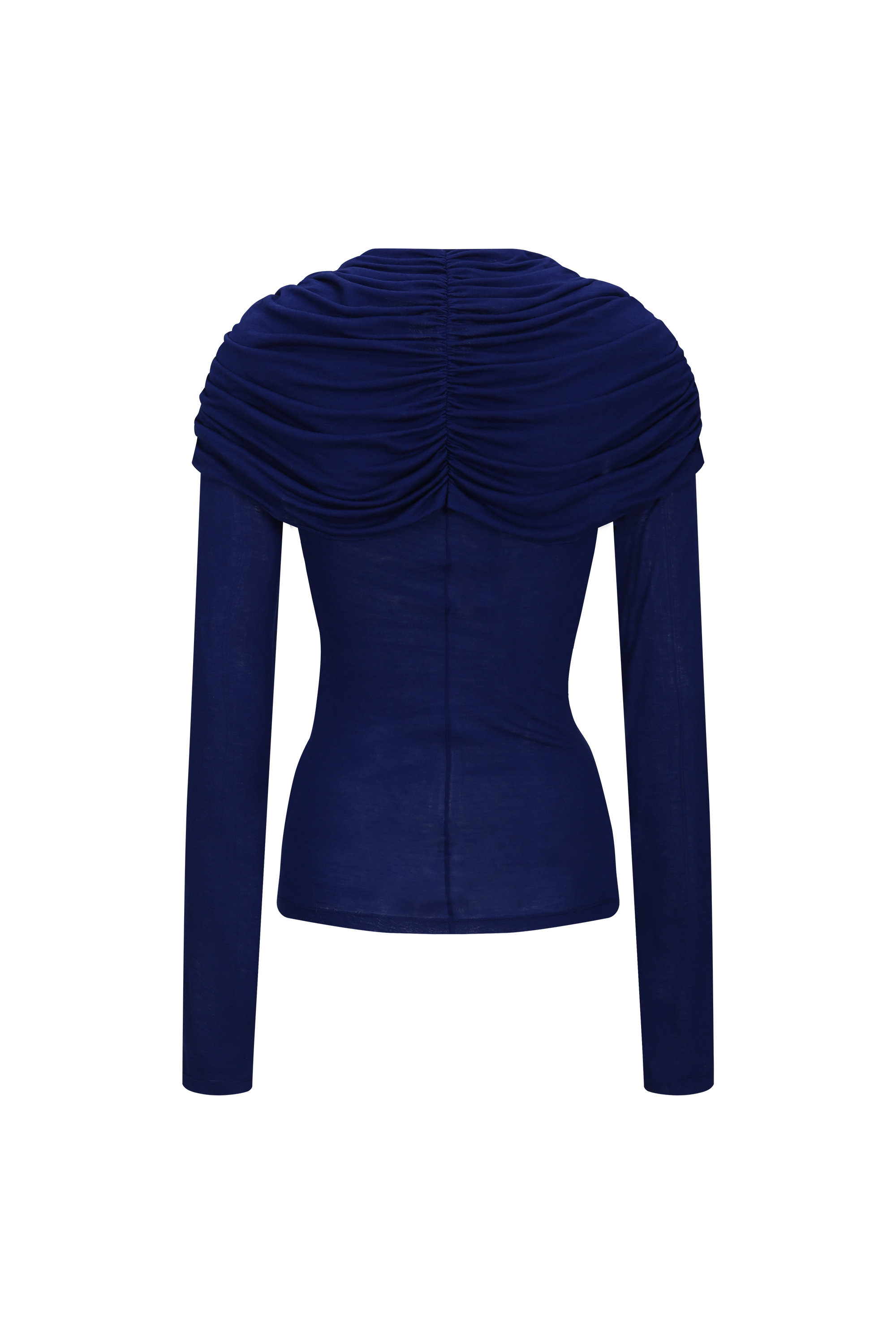 SHOULDER DRAPE RUCHED TOP (W26TS11051NV)